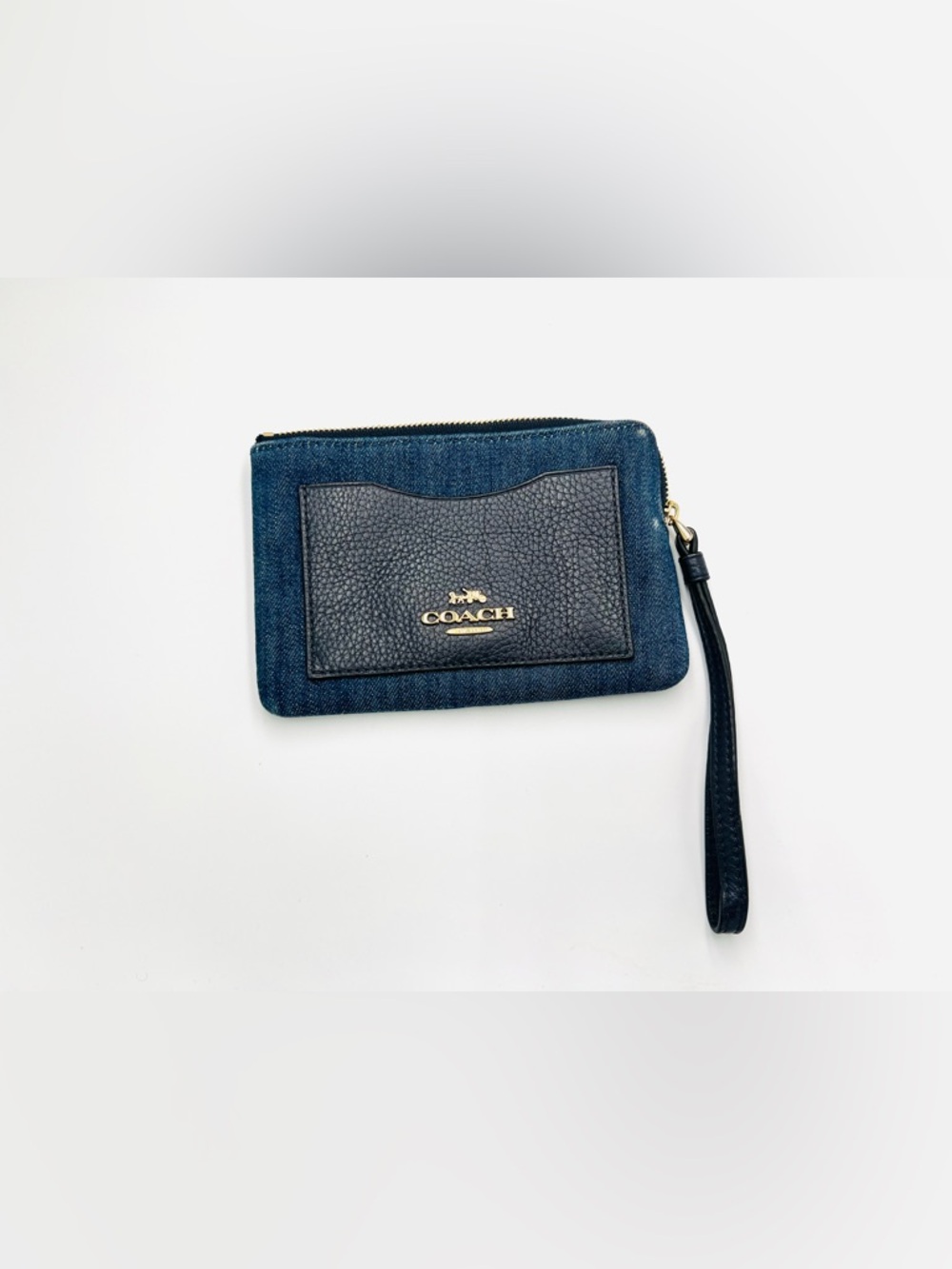 Coach Denim Wristlet EUC